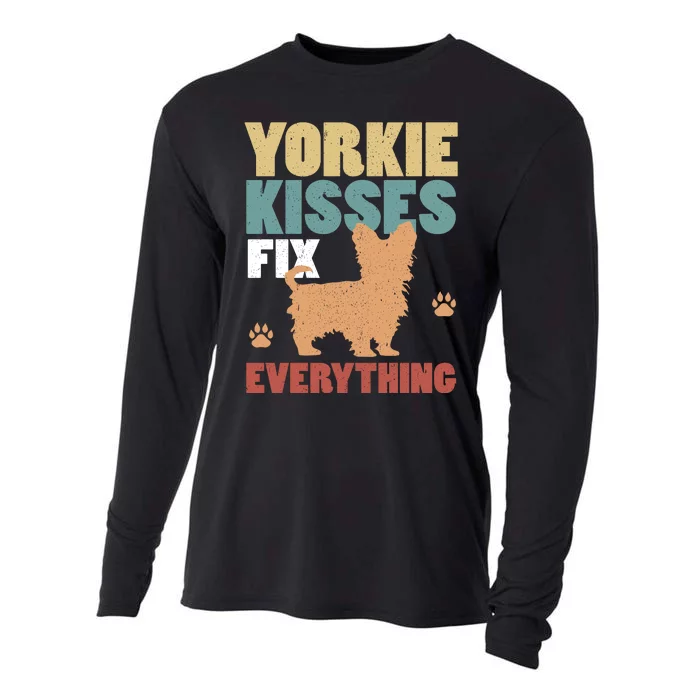 Yorkie Kisses Fix Everything Cooling Performance Long Sleeve Crew