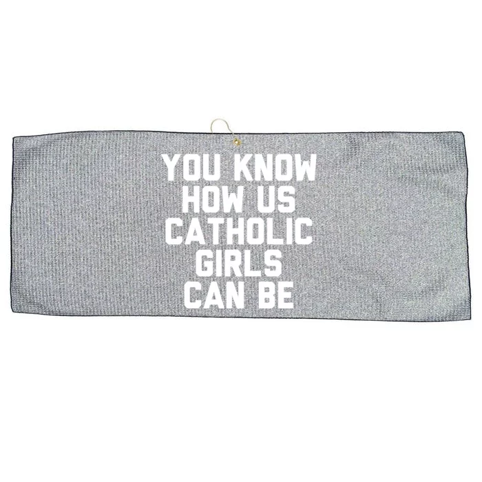 You Know How Us Catholic Can Be Funny Catholic Large Microfiber Waffle Golf Towel