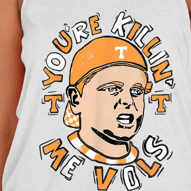 YouRe Killing Me Vols Women's Knotted Racerback Tank