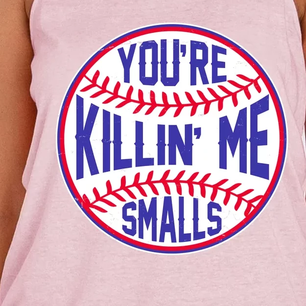 You're Killin Me Smalls Funny Baseball Women's Knotted Racerback Tank