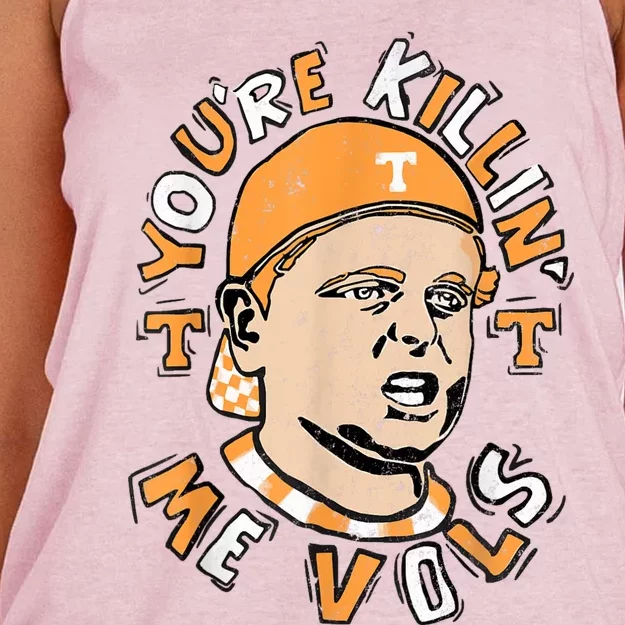 YouRe Killing Me Vols Women's Knotted Racerback Tank