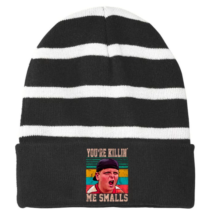 You're Killing Me Smalls Vintage Retro Striped Beanie with Solid Band