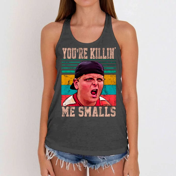 You're Killing Me Smalls Vintage Retro Women's Knotted Racerback Tank