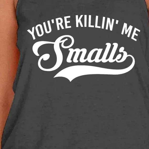 You're Killin Me Smalls Baseball Women's Knotted Racerback Tank