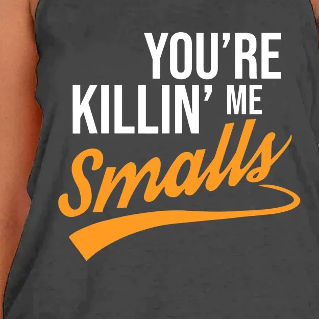 You're Killin Me Smalls Baseball Women's Knotted Racerback Tank