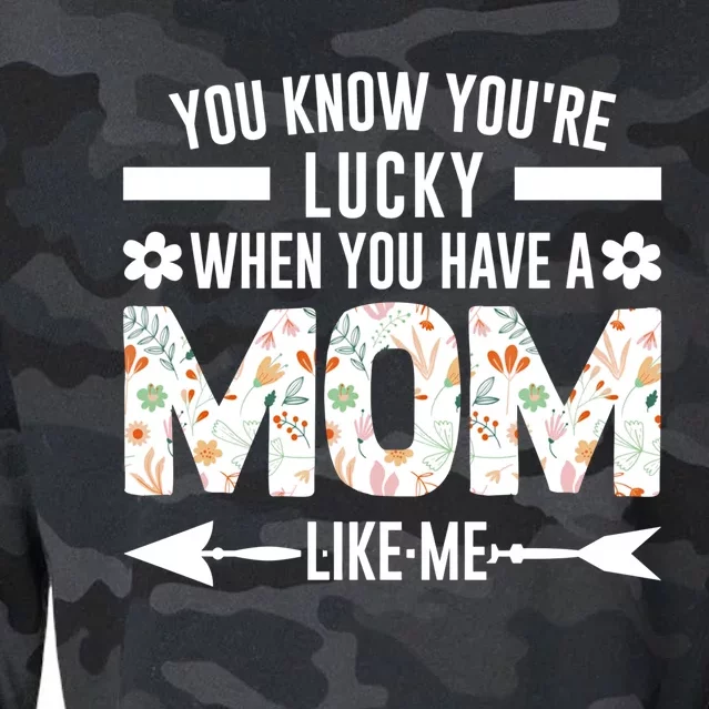 You Know When You Have A Mom Mother Gift Cropped Pullover Crew