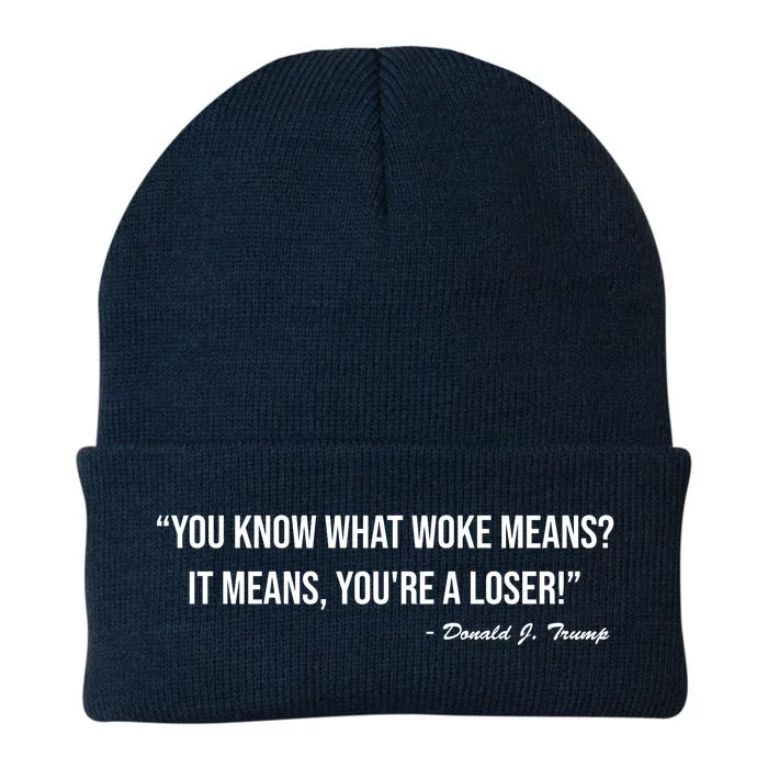 You Know What Woke Means? It Means, You're A Loser! Knit Cap Winter Beanie