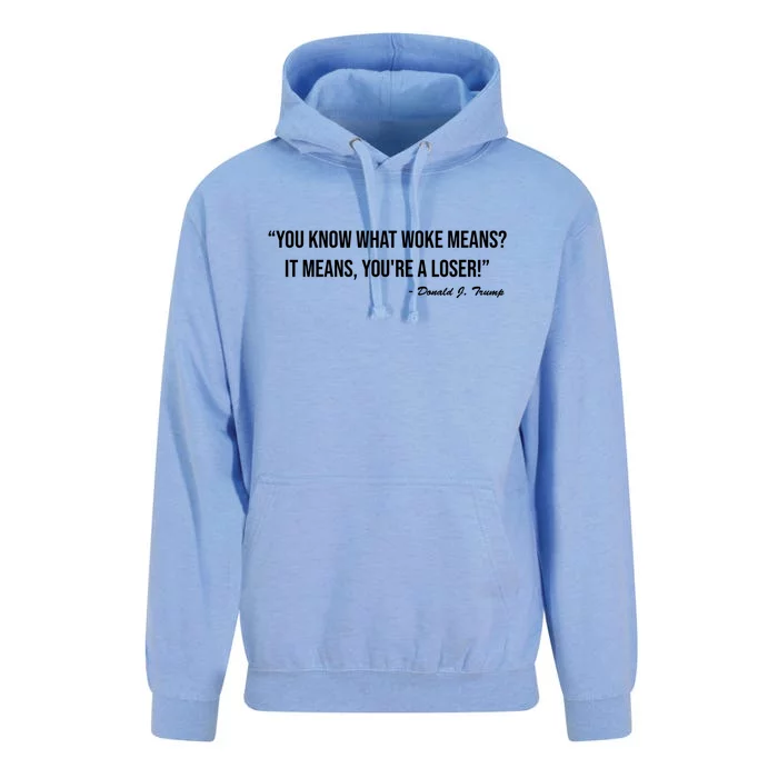 You Know What Woke Means? It Means, You're A Loser! Unisex Surf Hoodie