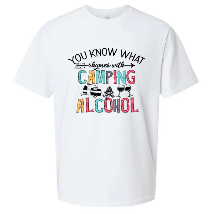 You Know What Rhymes With Camping Alcohol Camping Lovers Cute Gift Sueded Cloud Jersey T-Shirt