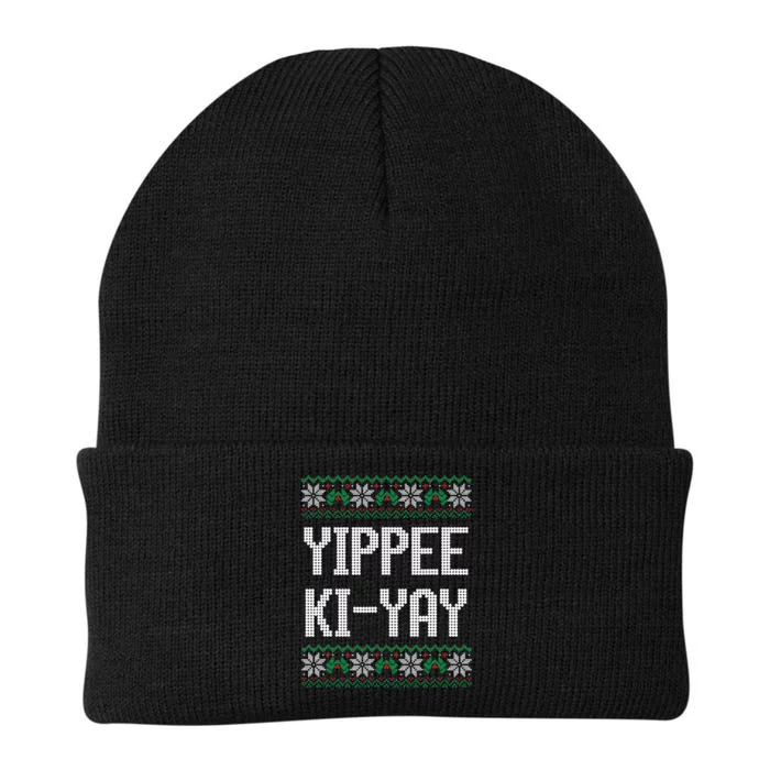 Yippee Ki Yay Funny Christmas Knit Cap Winter Beanie