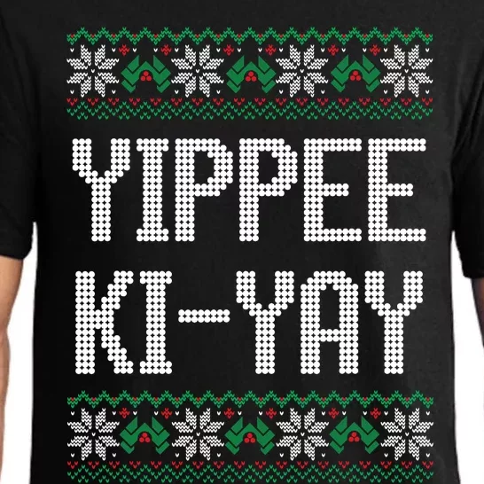 Yippee Ki Yay Funny Christmas Pajama Set