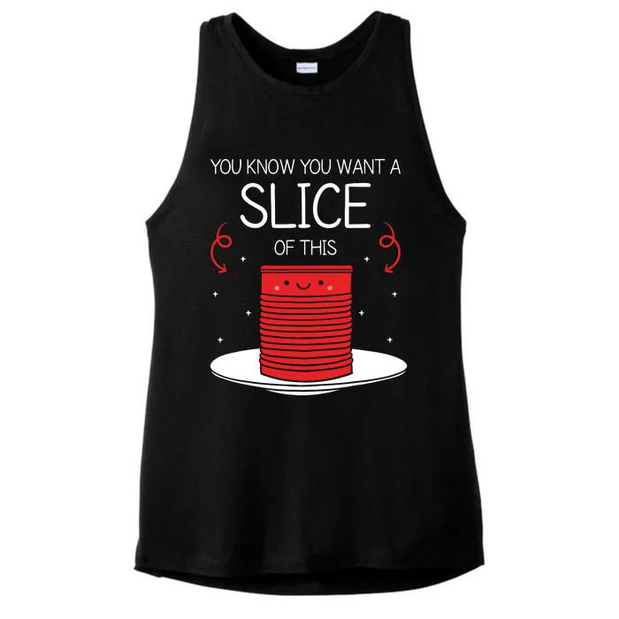 You Know You Want A Slice Of This Canned Cranberry Sauce Ladies Tri-Blend Wicking Tank