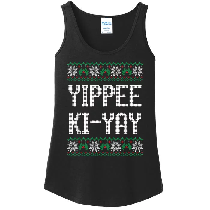 Yippee Ki Yay Funny Christmas Funny Gift Ladies Essential Tank