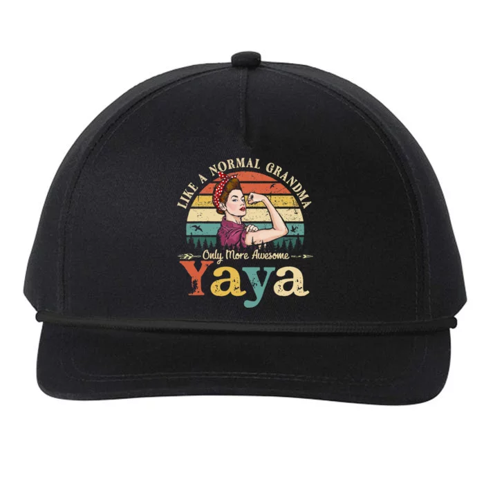 Yaya Like A Normal Grandma Only More Awesome Women Grandma Snapback Five-Panel Rope Hat