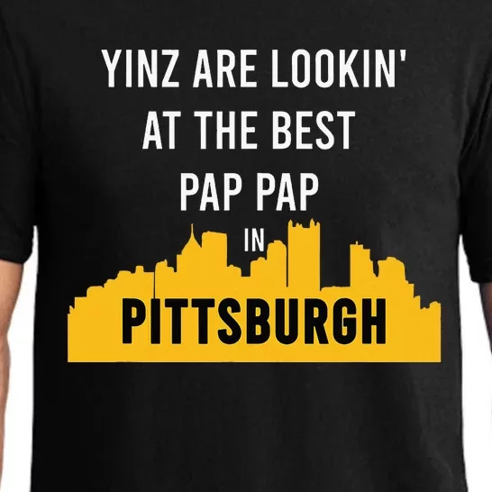 Yinz Looking At Best Yinzer Pap Pap Pittsburgh Pa Pajama Set