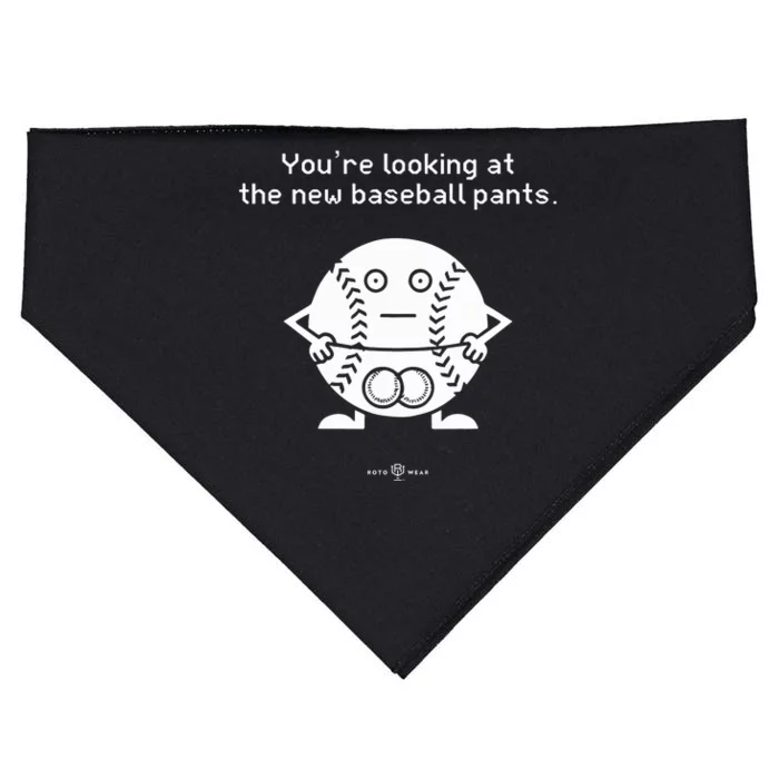 YouRe Looking At The News Baseball Pants USA-Made Doggie Bandana