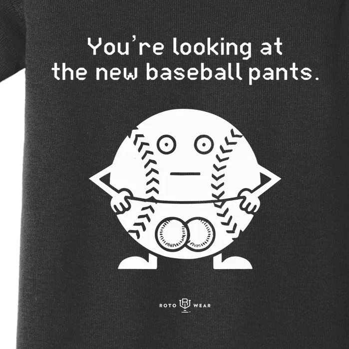 YouRe Looking At The News Baseball Pants Baby Bodysuit