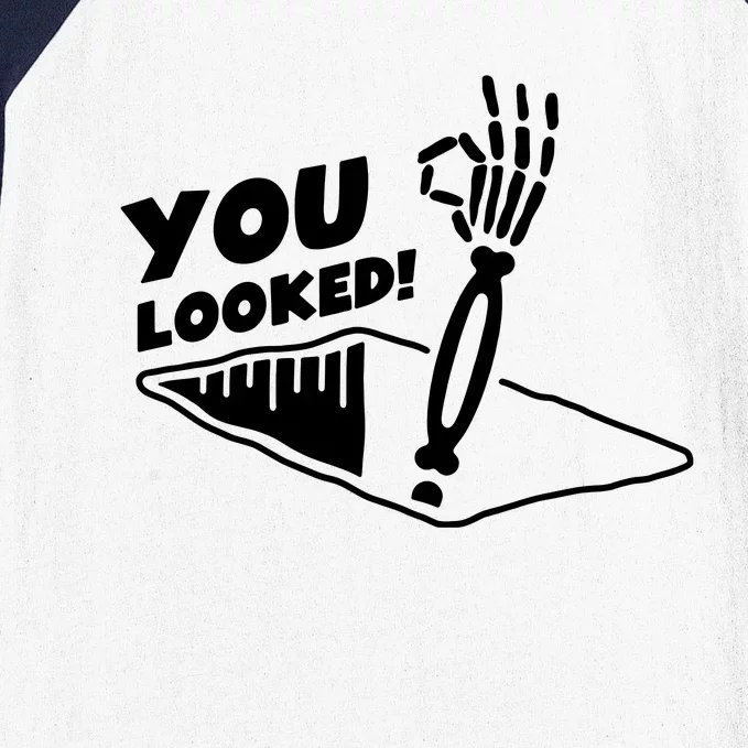 You Looked Bongo Hole Purely Looked Skeleton Baseball Sleeve Shirt