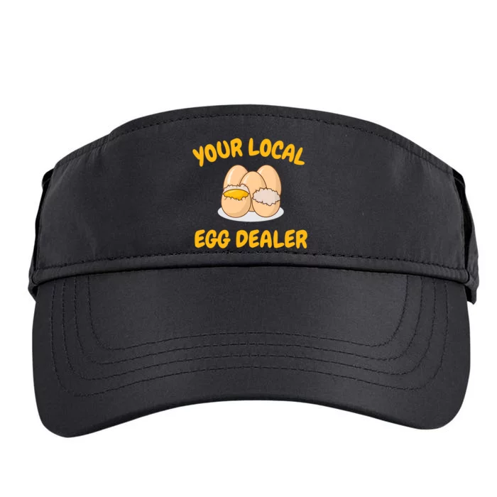 Your Local Egg Dealer, Farm Fresh Eggs Funny Farm Adult Drive Performance Visor