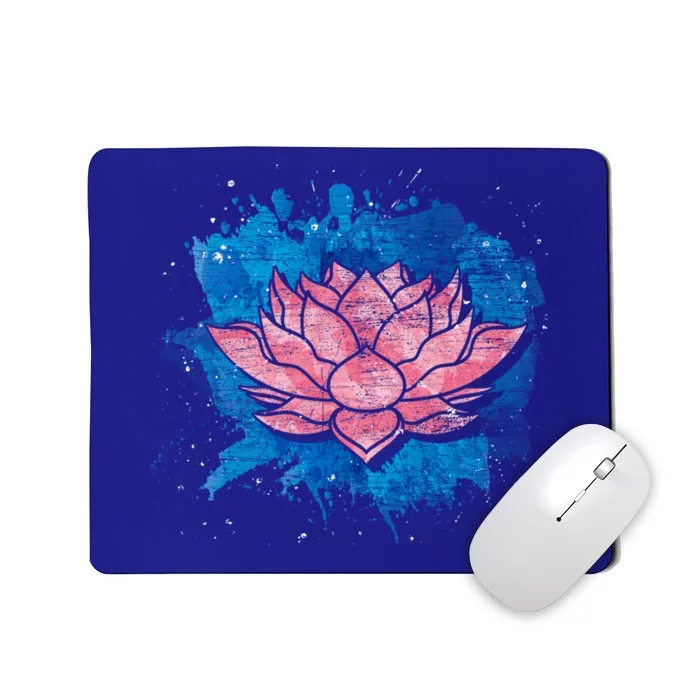 Yogi Lotus Flower Blossom Spiritual Buddhist Yoga Lotus Gift Mousepad