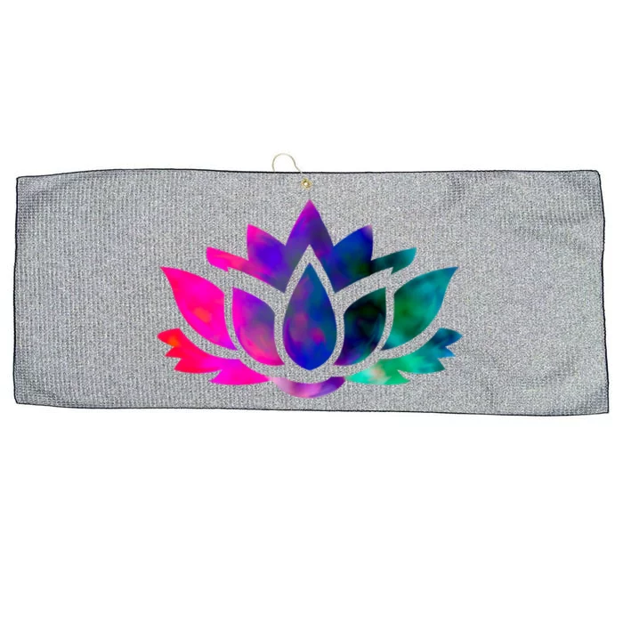 Yoga Lotus Flower Gift Large Microfiber Waffle Golf Towel