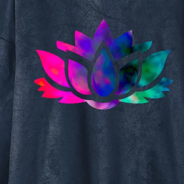 Yoga Lotus Flower Gift Hooded Wearable Blanket