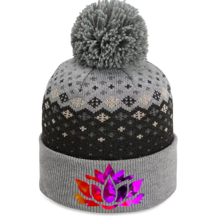 Yoga Lotus Flower Gift The Baniff Cuffed Pom Beanie