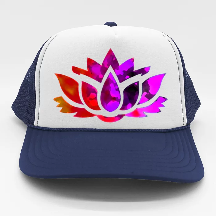 Yoga Lotus Flower Gift Trucker Hat