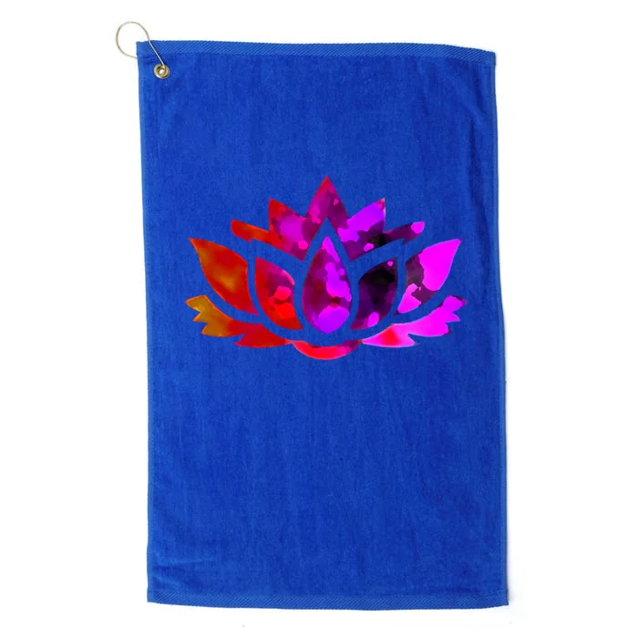 Yoga Lotus Flower Gift Platinum Collection Golf Towel