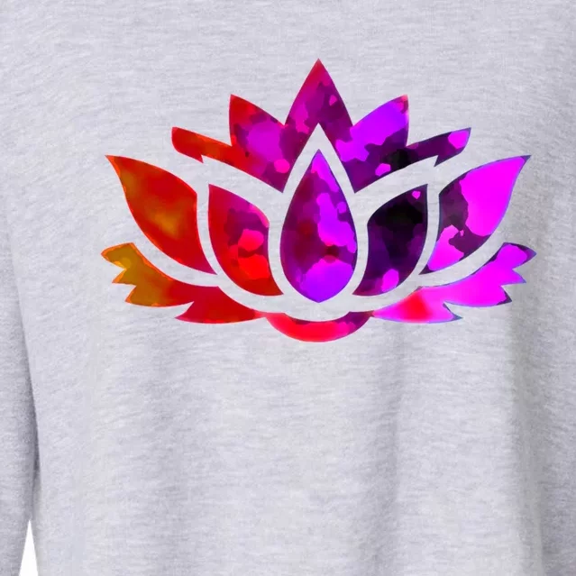 Yoga Lotus Flower Gift Cropped Pullover Crew