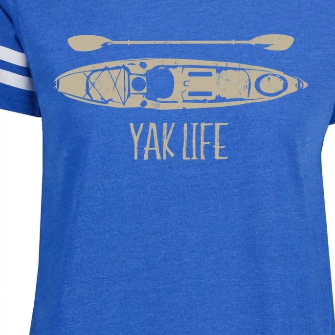 Yak Life Graphic Kayak Life Kayaking And Paddling Gift Enza Ladies Jersey Football T-Shirt