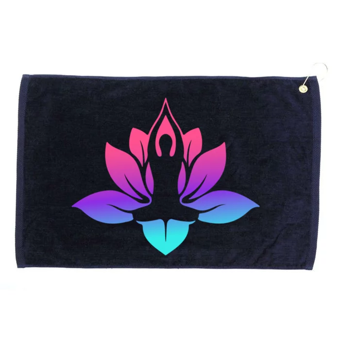 Yoga Lotus Gift Grommeted Golf Towel