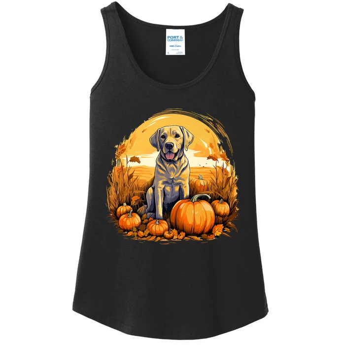 Yellow Lab Halloween Cute And Spooky Dog Ladies Essential Tank