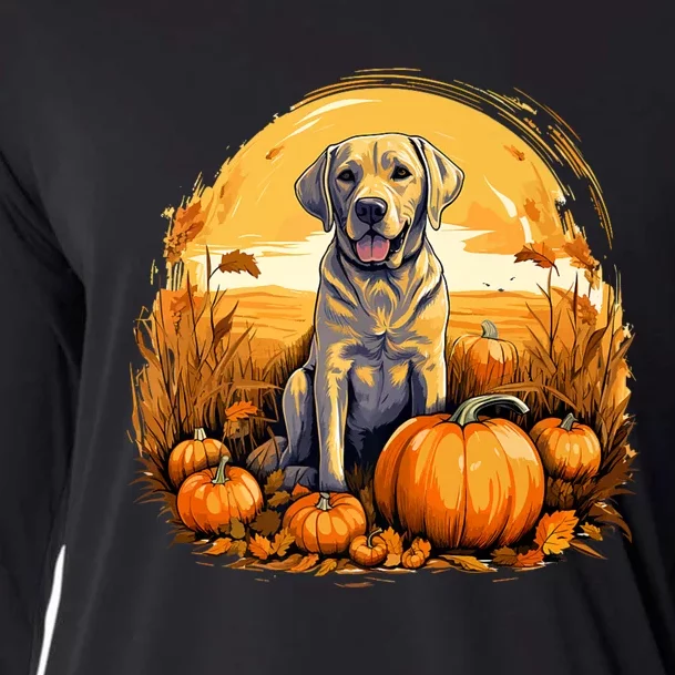 Yellow Lab Halloween Cute And Spooky Dog Cooling Performance Long Sleeve Crew