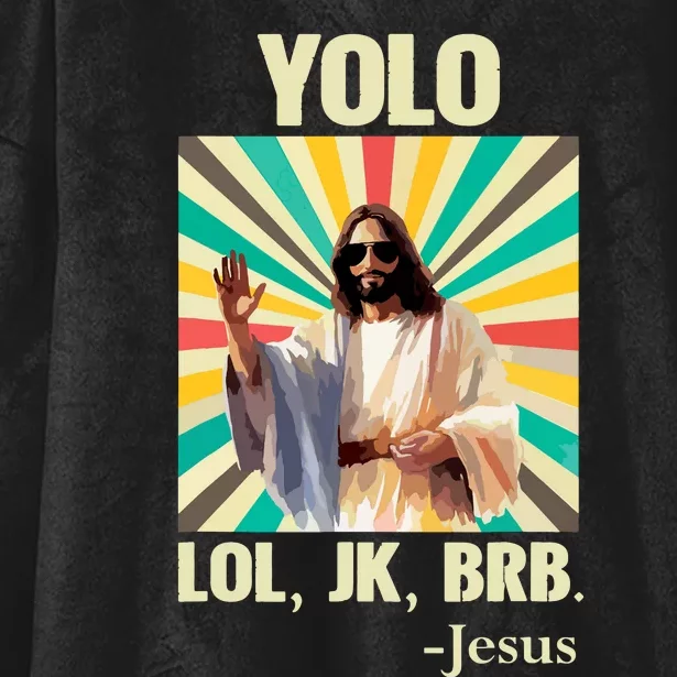 Yolo Lol Jk Brb Jesus Funny Easter Christians Resurrection Hooded Wearable Blanket