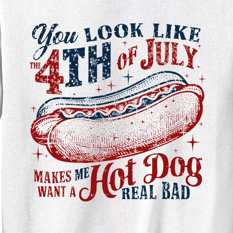 You Look Like 4th Of July Hot Dog Funny Sweatshirt