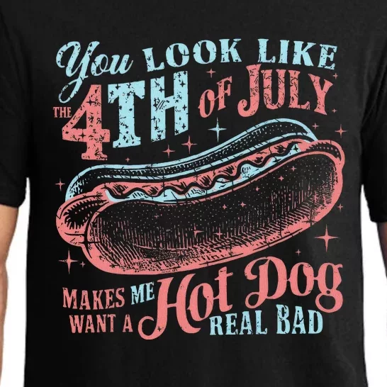 You Look Like 4th Of July Hot Dog Pajama Set