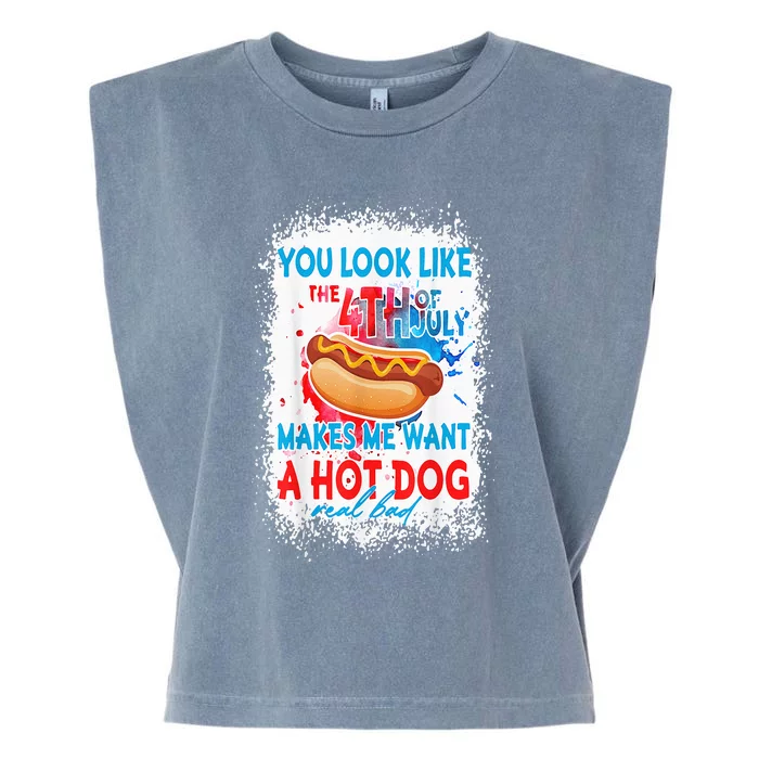 You Look Like The 4th July Makes Me Want A Hotdog Real Bad Garment-Dyed Women's Muscle Tee