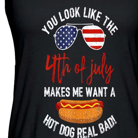 You Look Like The 4th Of July Patriotic Ladies Essential Flowy Tank