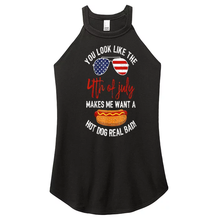 You Look Like The 4th Of July Patriotic Women’s Perfect Tri Rocker Tank