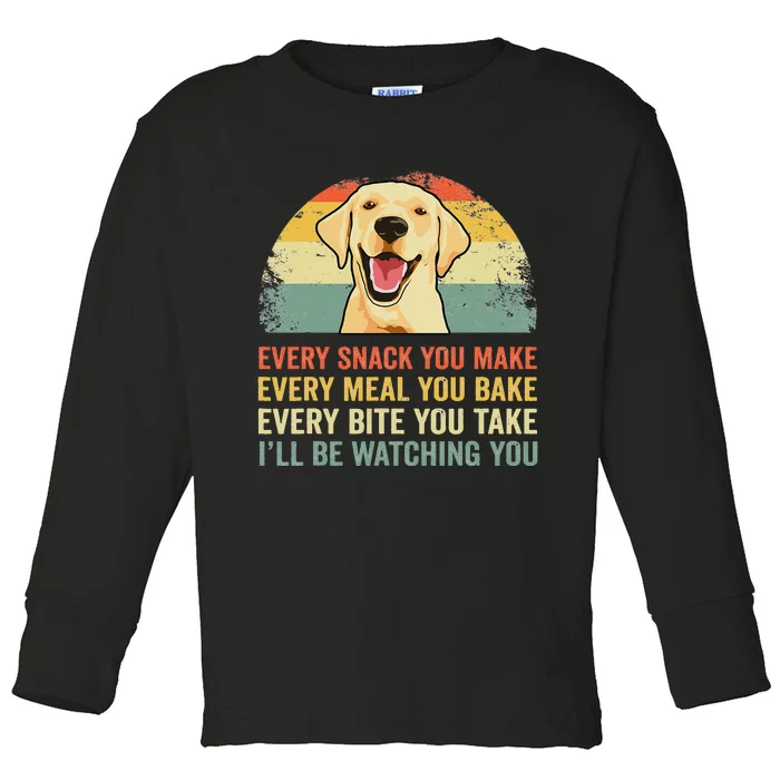 Yellow Labrador Lab Dad Yellow Labrador Retriever Toddler Long Sleeve Shirt