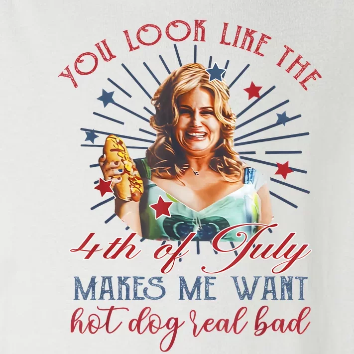 You Look Like 4th Of July Makes Me Want A Hot Dog Real Bad Toddler Long Sleeve Shirt