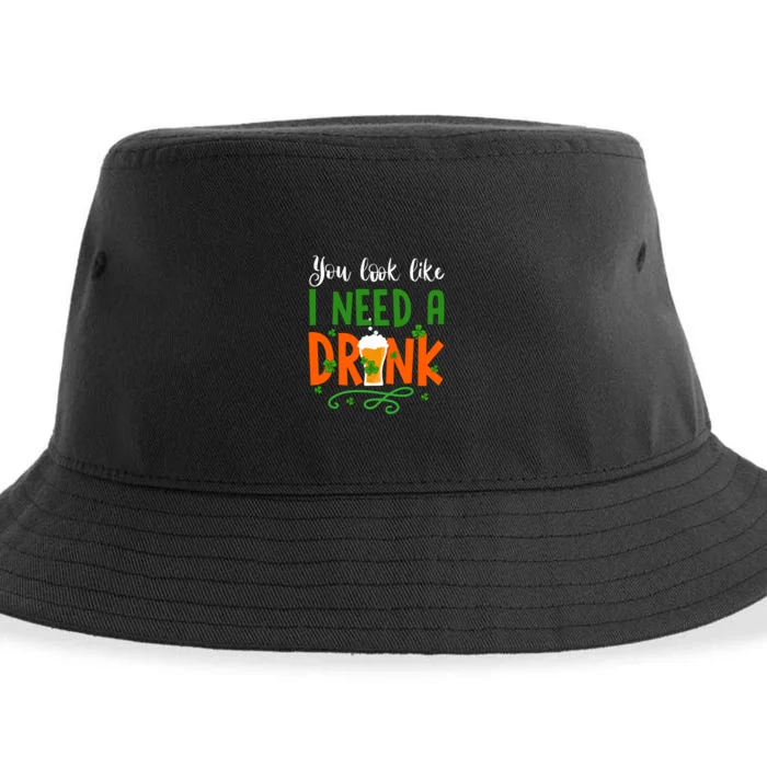 You Look Like I Need A Drink Beer Lover Saint Patrick's Day Gift Idea Sustainable Bucket Hat