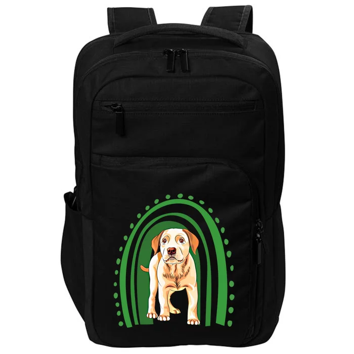 Yellow Lab Labrador St Patrick's Day Dog Mom And Dad Gift Impact Tech Backpack