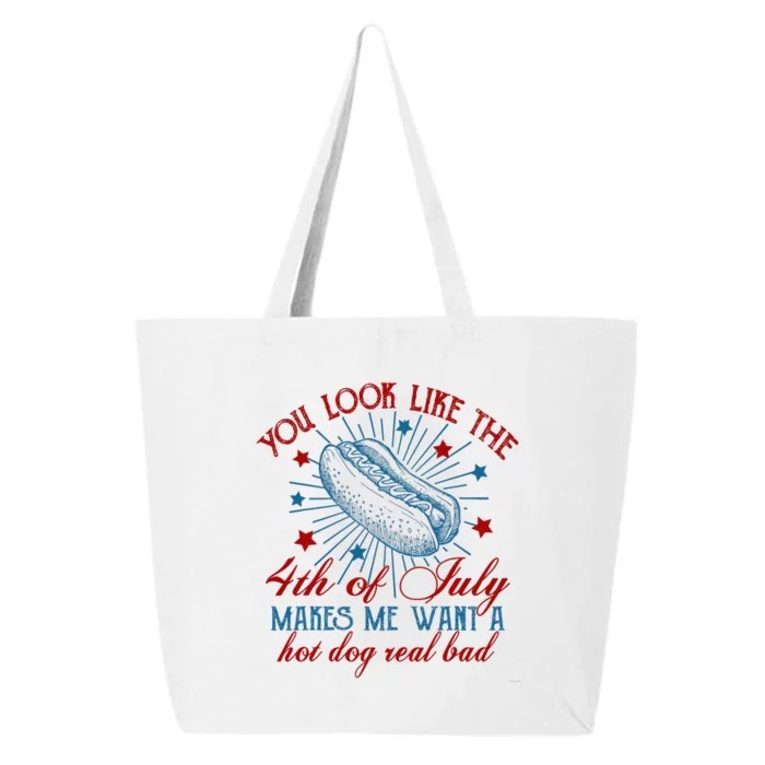 You Look Like The 4th Of July Hot Dog American 25L Jumbo Tote