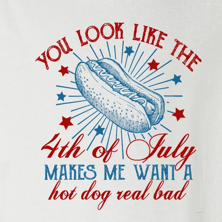 You Look Like The 4th Of July Hot Dog American Toddler Long Sleeve Shirt