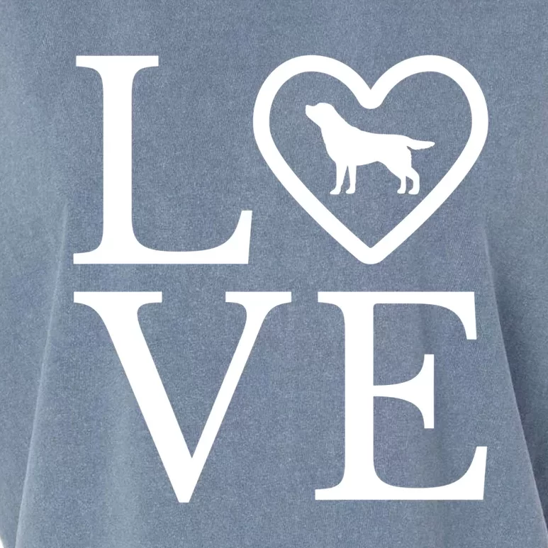 Yellow Lab Love Valentine's Day Dog Labrador Retriever Gift Garment-Dyed Women's Muscle Tee