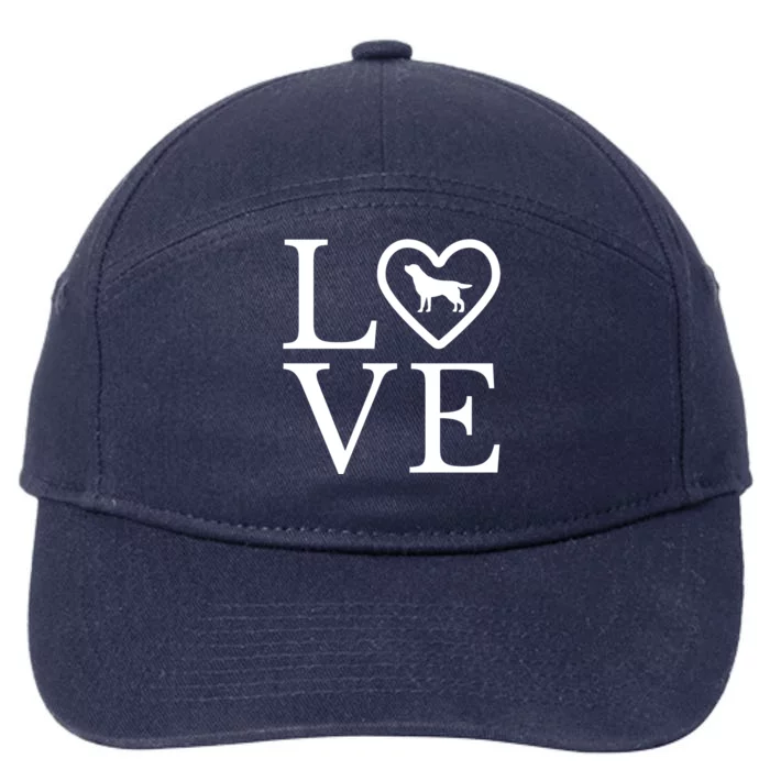 Yellow Lab Love Valentine's Day Dog Labrador Retriever Gift 7-Panel Snapback Hat