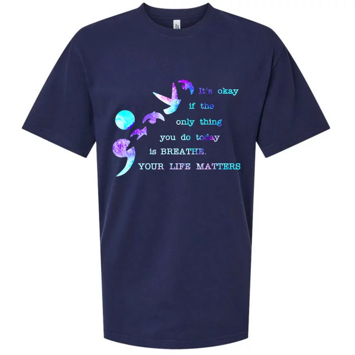 Your Life Matters Suicide Prevention Awareness Sueded Cloud Jersey T-Shirt