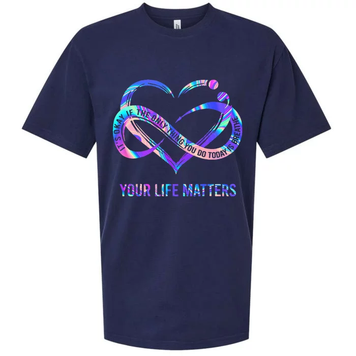 Your Life Matters Suicide Prevention Awareness Sueded Cloud Jersey T-Shirt